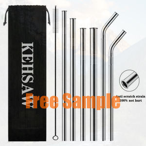 KEHSAW-<span class=keywords><strong>Paille</strong></span> <span class=keywords><strong>en</strong></span> acier inoxydable réutilisable et languette pliable anti-rayures, gobelet <span class=keywords><strong>en</strong></span> acier inoxydable avec <span class=keywords><strong>paille</strong></span>, échantillon gratuit - Product Image 2