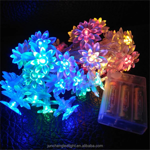 Guirlande de fleurs de Lotus multicolores, lampes scintillantes, décoration de jardin, guirlande de lumières féeriques, décoration de fête d'anniversaire, décor de chambre de fille - Product Image 2