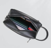 Tas Bisnis Pria Kulit PU Kualitas Tinggi Tas Bisnis Modis Dompet Kartu Dompet Koin Ponsel Dompet Anti Maling Perjalanan Pria