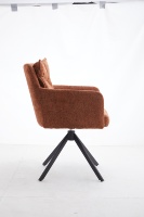 Chaise de salle à manger rembourrée design, luxe moderne, pieds en acier inoxydable, pour hôtel et restaurant.