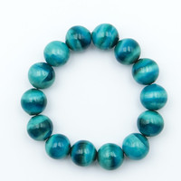 Bracelet en perles de turquoise faites à la main en gros, imitation pierre bleue verte, bijoux pour femmes