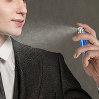 Flacon de parfum en aluminium de 5 ml en gros, logo personnalisé, rechargeable, mini atomiseur de poche de voyage, coque en métal recyclable