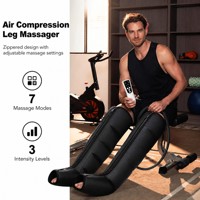 Bottes de massage à compression d'air pour les jambes entières, pieds, mollets, cuisses, compression séquentielle pour la circulation, l'œdème, le lymphœdème, le soulagement de la douleur