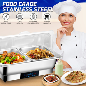 Yiti Phục Vụ Thiết Bị Hiện Đại Tự Chọn Bếp Kim Loại chafing Món Ăn Thép Không Gỉ Ấm Đặt Khay Thức Ăn Bếp Điện - Product Image 3
