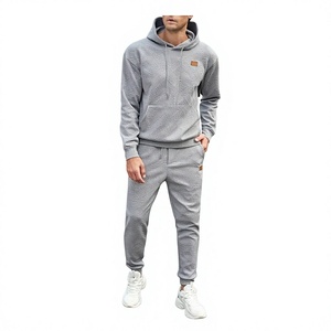 Wholesale Custom <b>Men</b> Tracksuit Autumn Winter Fleece Hoodie And <b>Jogger</b> Pants Set Casual Sportswear Athletic <b>Gym</b> Wear - Product Image 3