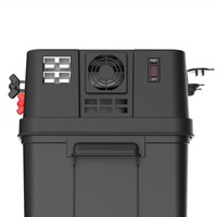Caja de Batería Portátil: Estuche Impermeable de 12V/24V con Pantalla de Voltaje y USB para Camping, RV, Náutica y Almacenamiento de Energía al Aire Libre