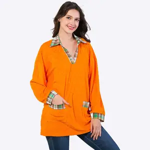 Oversized pullover Preppy Henley Collar Jacquard Towelling Aztec Tunics Top Plus Size Women Knitted Blouse Shirt