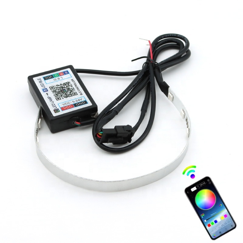 360 Degree RGB Decorate Ring Light App Control LED Devil Eyes Auto HID Projector Lens <strong>Demon</strong> Rings Kit Car Light <strong>Accessories</strong>