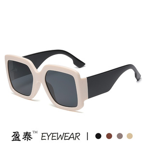 Yingtai Eyewear <b>Oversized</b> <b>Sunglasses</b> For Women UV400 PC Frame Fashion Driving Outdoor Use - Product Image 1