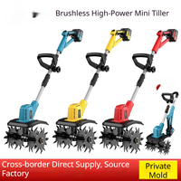 Nouvelle motobineuse agricole micro-rotative au lithium-ion, motobineuse électrique pour usage domestique, décompacteur de sol, petite motobineuse rotative bleue/jaune/rouge