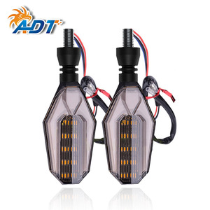 ไฟเลี้ยวแบบไหล ADT ดีไซน์สองสี 30SMD สีน้ำเงินเหลือง สำหรับมอเตอร์ไซค์ - Product Image 3