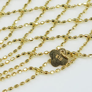 Collier fin japonais en or massif 18 carats de type lariat pour femme avec fermoir sans fermoir - Product Image 4