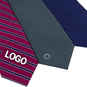 เนกไทผ้าแจ็คการ์ดโพลีเอสเตอร์แท้งานเย็บ1200งานทำด้วยมือทำจาก2025โลโก้ตามสั่ง - Product Image 2
