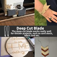 Lame de découpe en acier de haute qualité pour Cricut Deep Blade Maker/Explore Air, compatible avec les modèles noirs