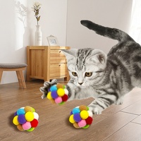 Accessoires pour animaux Fournitures pour chats Peluche Cloche Mouvement interactif Chat Balle Jouets à mâcher couineurs