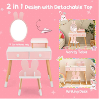 Jouets & amis enfants table chaises enfants coiffeuse tabouret ensemble enfants meubles