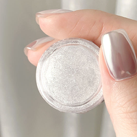 Poudre acrylique en vrac pour ongles en gel coloré, paillettes, effet miroir chromé