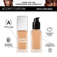 Meilleur fond de teint à couverture complète 10 couleurs de marque privée avec contrôle de l'huile biologique Waterproof Long-Lasting Matte Concealer Effects