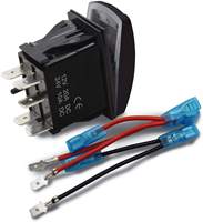 Interrupteur à bascule étanche 5 broches 20A 12V/24V avec lumière LED bleue, interrupteur marche/arrêt pour voiture, bateau, camping-car, camion, UTV, véhicule tout-terrain