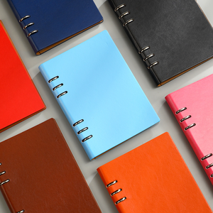 Carpeta de cuaderno de notas de cuero de suministro de fábrica cuaderno y bolígrafo con logotipo personalizado diario de sublimación A4 cuaderno recargable de hojas sueltas A5 - Product Image 5