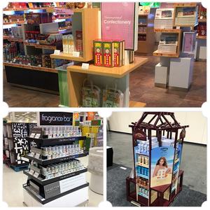 Custom Metal Glass Wooden Combinations Food Potato Chip Candy Snack Floor Display Stand With Hook for Retail <b>Shop</b> - Product Image 5