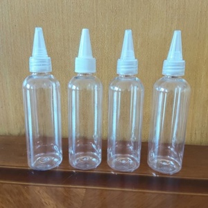 Wholesale 150ml Blue Amber Clear PET Plastic Applicator Dropper <b>Bottles</b> for Hair Oil With Twist Off Cap Supplier - Product Image 2