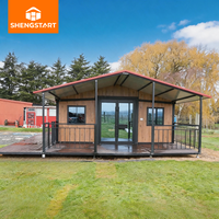 Terrassen-erweiterbares Luxus-Containerhaus: Modernes Tiny Home, bezugsfertig, Hotel, wasserdicht, Fertighaus, Resort, faltbares Wohnzimmer/Schlafzimmer