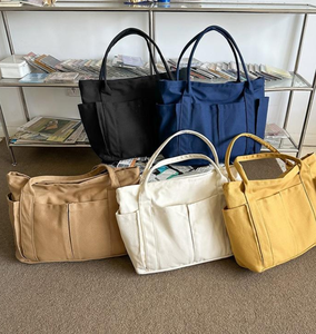 Sac en toile réutilisable, sac fourre-tout en toile de coton personnalisé avec logo, sac bandoulière de haute qualité - Product Image 3