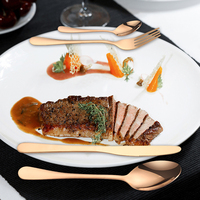 Vente flash - Ensemble de couverts de luxe en or - Ensemble de couverts en acier inoxydable pour restaurant - 24 pièces avec étui