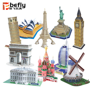 Modellini 3D di Edifici Famosi Mondiali, <span class=keywords><strong>Puzzle</strong></span> di Carta Fai-da-Te, Vendita all'Ingrosso - Product Image 1