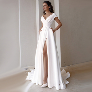 Nuovo Abito Estivo Bianco con Scollo a V, Lunghezza a Terra, Taglie Forti per Donna - Product Image 5