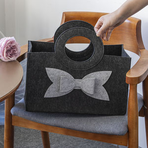 Sac fourre-tout en feutre PET de haute qualité, personnalisable en couleur, logo et taille, style tendance, motif nœud, impression de patch, toutes saisons - Product Image 2
