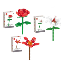 Bloques de Construcción Educativos DIY de 3.6mm, Mini Bloques de Partículas Pequeñas, Juguetes de Construcción, Historia de Flores, 8 Piezas/caja