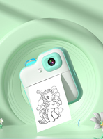 Appareil photo numérique HD CMOS pour enfants avec mini-imprimante photo, grand angle 180°, Wi-Fi et application pour enfants