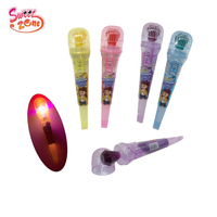 Sucette en forme de microphone fluorescente aux fruits mélangés, bonbon dur
