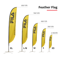 Admax Outdoor Advertising Flying Banner Swooper Promotion Impression personnalisée Teardrop Beach Flag Personalized Feather Flag Pole Kit