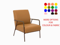 Fauteuil de loisirs moderne en tissu Nisco - Meuble de salon doux et durable avec pieds en métal pour appartement et hôtel - Vente en gros directe d'usine