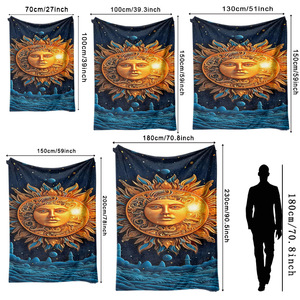 Couverture en flanelle solaire, plaid, couverture de sieste, résistante à la décoloration, légère pour le voyage et le camping, impression personnalisée, vente en gros - Product Image 4