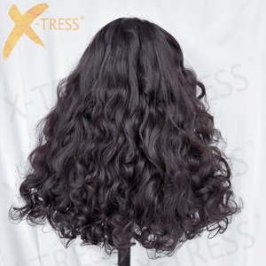 X-Tress 99J Burgundy 4*13 Lace Front <strong>Wigs</strong> Silk Straight <strong>Wigs</strong> Glueless <strong>Short</strong> Bob Mixed Human Hair <strong>Wigs</strong> for Black Women - Product Image 3