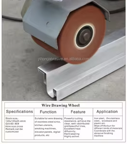 Roue de tréfilage abrasive non tissée de <span class=keywords><strong>Loct</strong></span> 100*100*19mm 100*120*19mm polissage d'acier inoxydable - Product Image 6