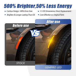 Accesorios para Automóviles al por Mayor, Luz LED de Marcador Lateral para Dodge Charger 2015-2021, Luces de Señalización Laterales para Parachoques Delantero y Trasero - Product Image 4