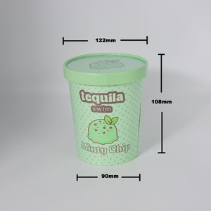 Biodegradable Plain 32oz Ice Cream Paper Bowls-<strong>Simple</strong>, Disposable Dessert Containers for Home Use, Small Businesses&amp;Casual Event - Product Image 2