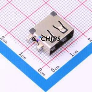 11.0 180°CB1.9 USB Connector SMD Connector ( Connector Type: Type-A )( Protocol Standard: USB 2.0 )( Gender: Female ) - Product Image 1