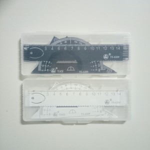 Bộ Thước Kẻ Hình Học 15Cm 4 Cái, Bộ Thước Kẻ Màu Trắng Đen, Bộ Thước Kẻ Bằng Nhựa (Thước Đo Góc Hình Tam Giác 45 Và 60 Cái Nửa Vòng Tròn) - Product Image 4