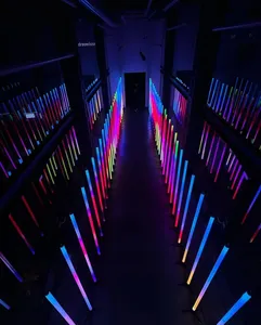 Tubo LED de 1,5 grados de 360 M, 34W, 216LED, 36 píxeles, tubo de luz programable que cambia de Color para decoración de club nocturno de exposición de escenario