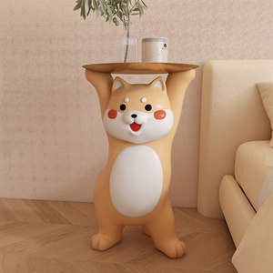 Mueble de TV de Resina Estilo Nórdico para Sala de Estar, Mesa Auxiliar para Sofá, Cama para Perro, Mesa de Noche, Estante de Almacenamiento, Decoración <span class=keywords><strong>Shiba</strong></span> <span class=keywords><strong>Inu</strong></span> - Product Image 2