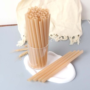 Pailles de <span class=keywords><strong>roseau</strong></span> compostables populaires pailles jetables de canne à sucre pour boissons pour le camping - Product Image 1