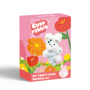 Kit de Bricolage Lapin en Chenille Moelleuse DIY – Fournitures Créatives pour Enfants – Jouet Éducatif Fait Main – Cadeau Idéal - Product Image 6