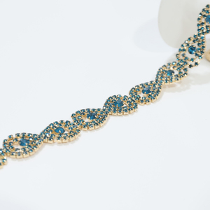 Berlian imitasi kaca transparan DIY rantai pangkas bentuk mata kuda persegi untuk pakaian aksesori tas sepatu desain titik belakang datar - Product Image 4