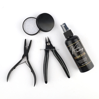 GlamorDove Coupe-extensions à logo personnalisé pour pointes K/I/U/V, Perles de colle à la kératine italienne pour extensions à la kératine par fusion